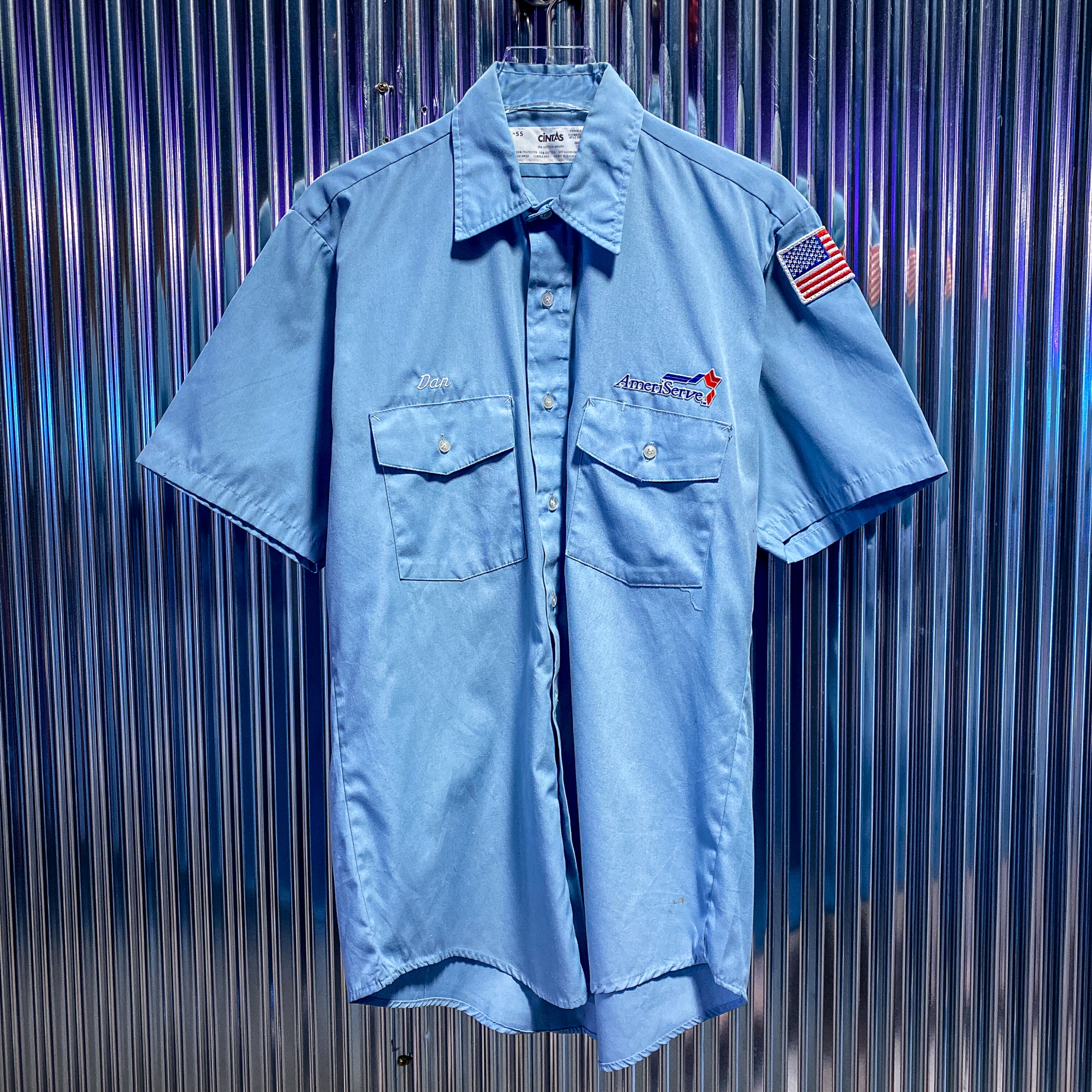 미국 빈티지 신타스 투포켓 반팔 셔츠 (국내 M) CA93