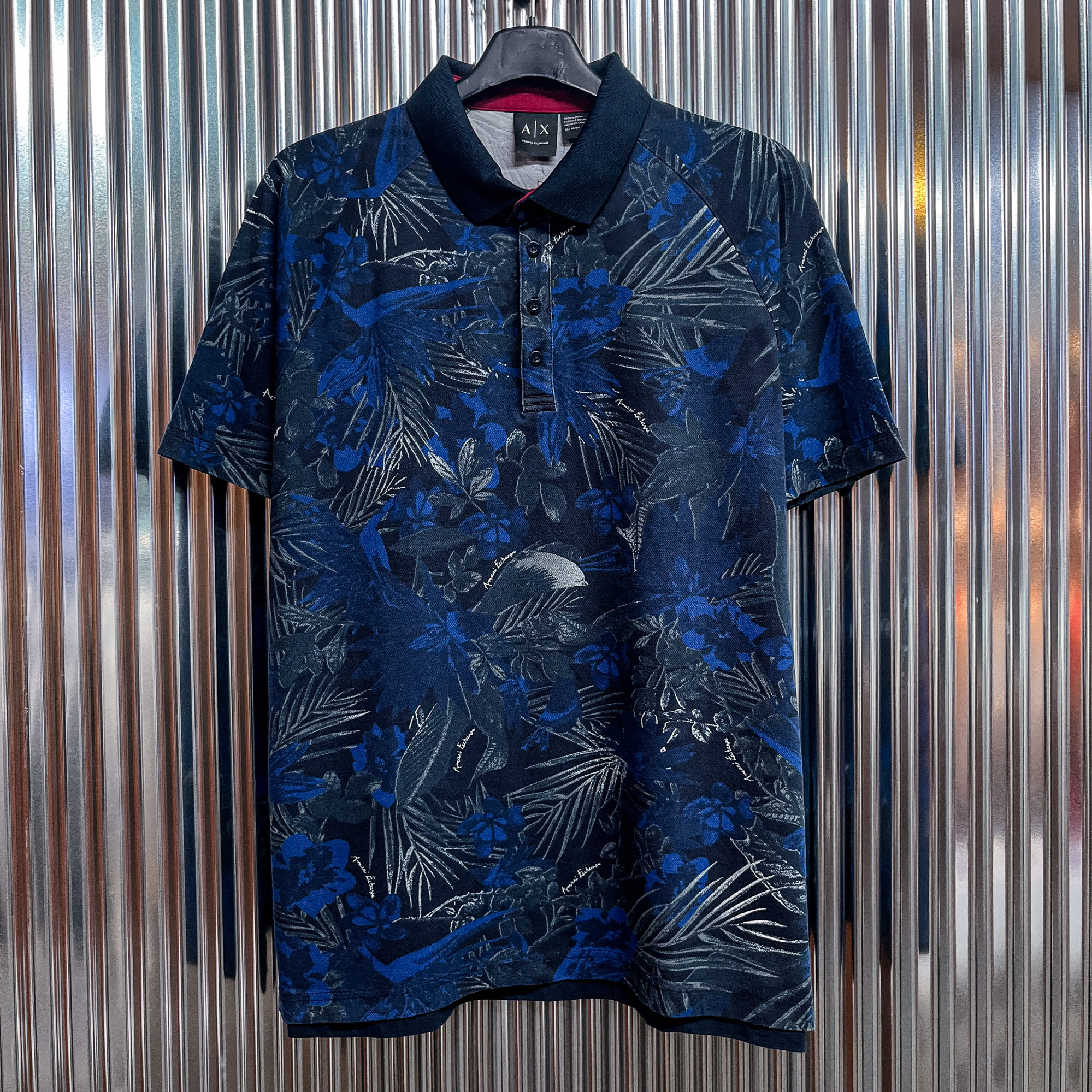아르마니 익스체인지 하와이안 패턴 반팔 PK셔츠 (국내 XL) T435