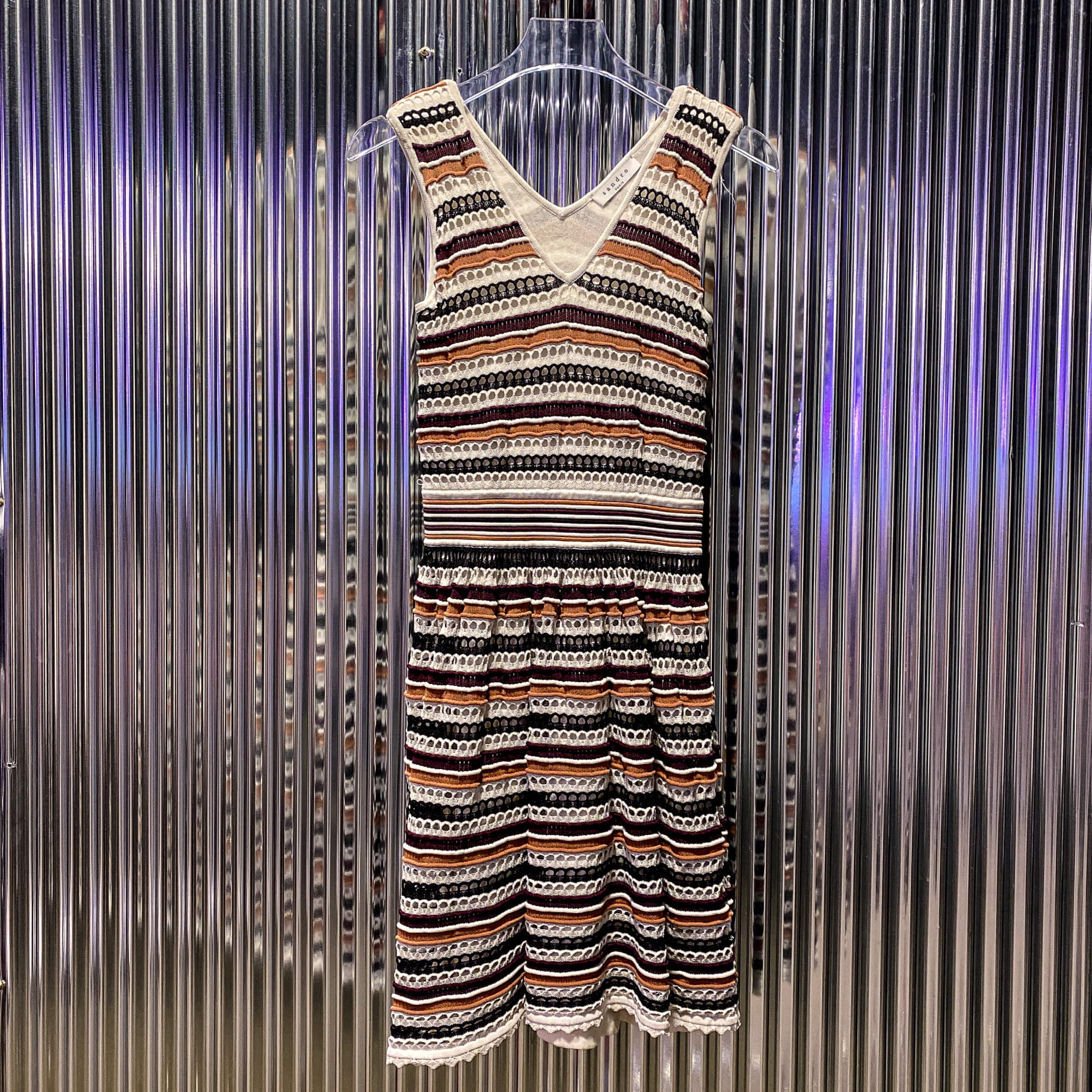 산드로 레이케 스트레치 니트 드레스 (우먼 XS) C678